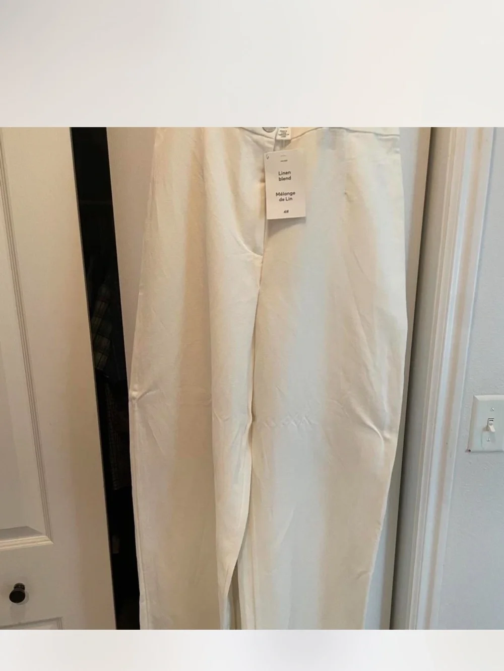 H&M woman Linen Pants in White